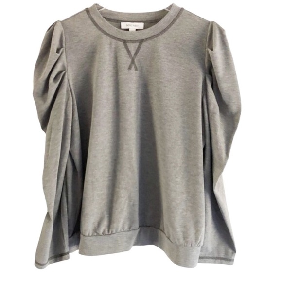 Nine West Gray Puff Shoulder Long Sleeve Top XL - Picture 7 of 7